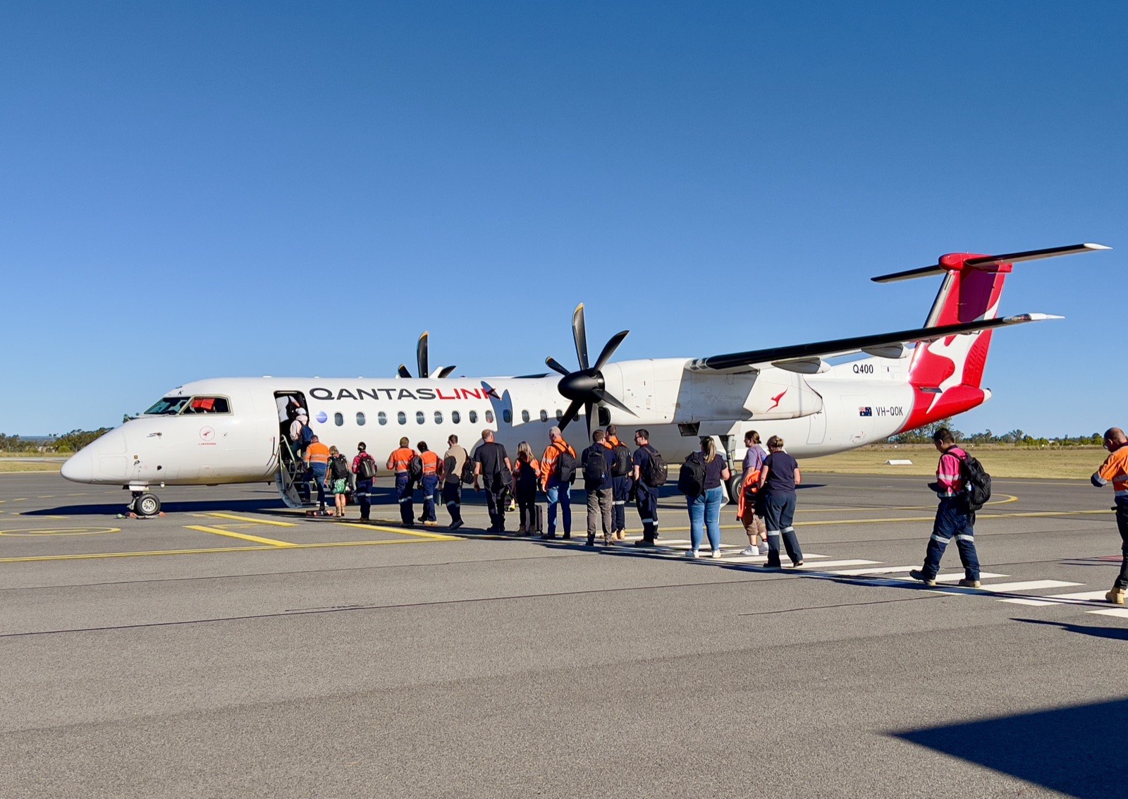 FIFO workers boarding a regional flight in Queensland