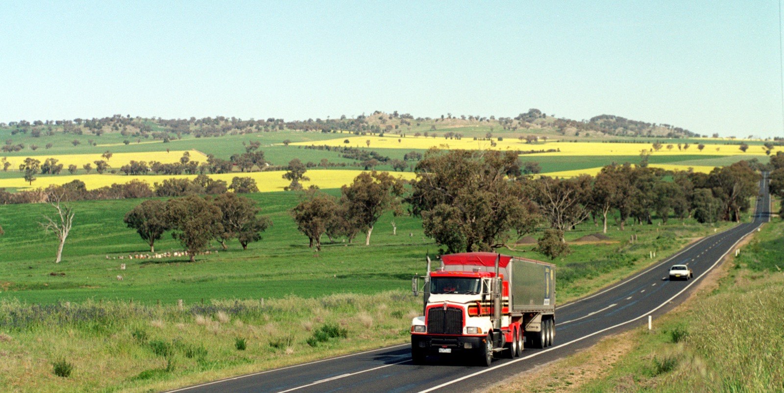 Truck on a rural Australian highway